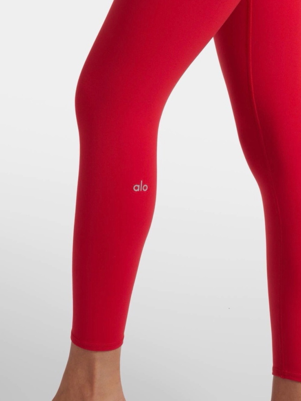 Alo Yoga Airbrush Leggings Women's Small Red High Waist 7/8 Activewear Gym